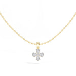 Clover Pendant Pear Lab Grown Diamond Four Petal Clover