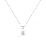Teardrop Pendant Pear Lab Grown Diamond Bezel Set Solitaire