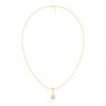 Teardrop Pendant Pear Lab Grown Diamond Bezel Set Solitaire