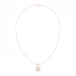 Snowflake Pendant Round Lab Grown Diamond Seven Stone Cluster
