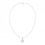 Snowflake Pendant Round Lab Grown Diamond Seven Stone Cluster