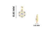 Snowflake Pendant Round Lab Grown Diamond Seven Stone Cluster