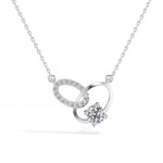 Round Lab Grown Diamond Interlocking Link Liena Pendant
