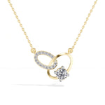Round Lab Grown Diamond Interlocking Link Liena Pendant
