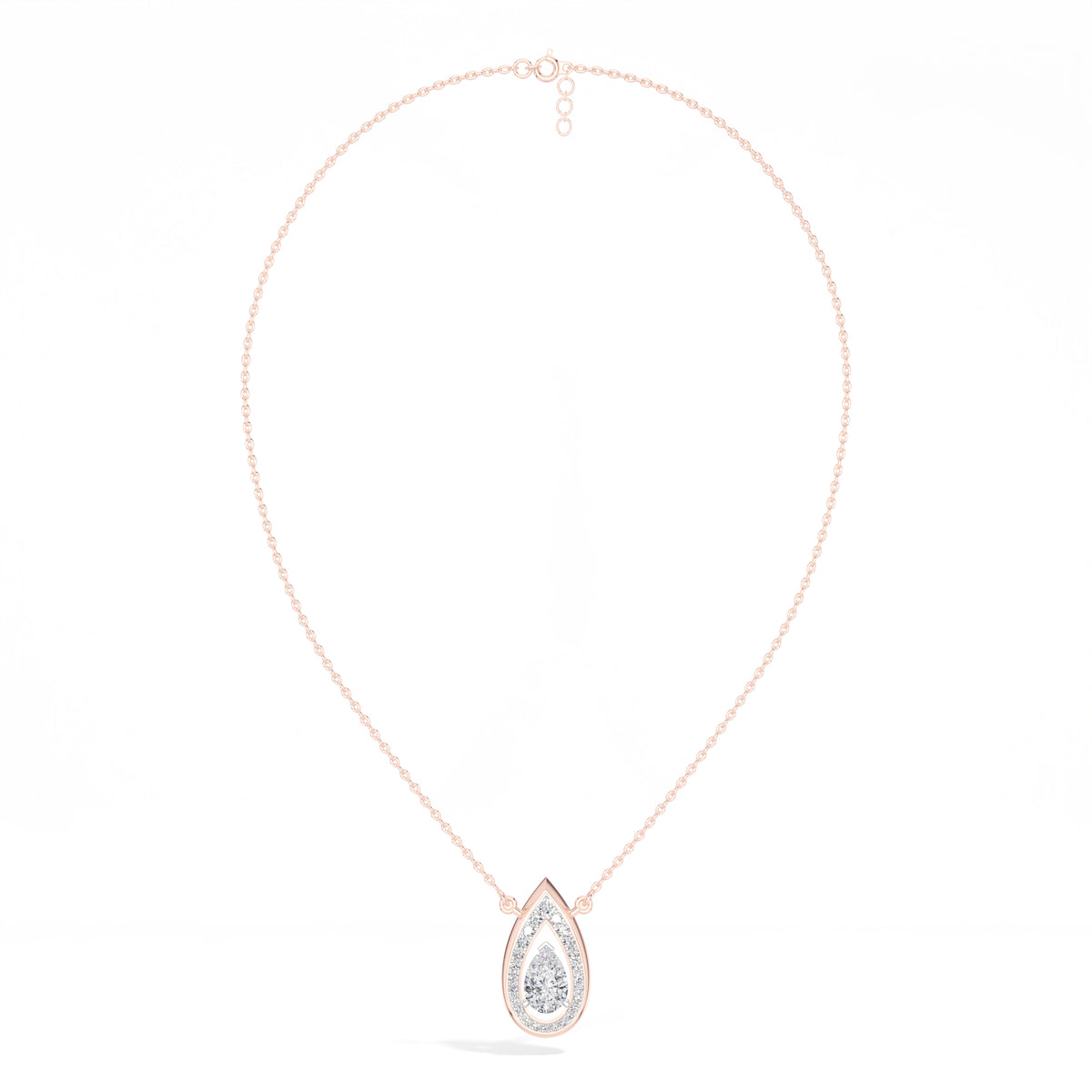 Pear Halo Lab Grown Diamond Isadora Pendant