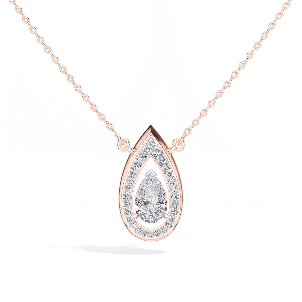 Pear Halo Lab Grown Diamond Isadora Pendant
