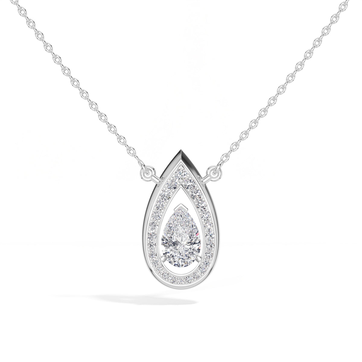 Pear Halo Lab Grown Diamond Isadora Pendant