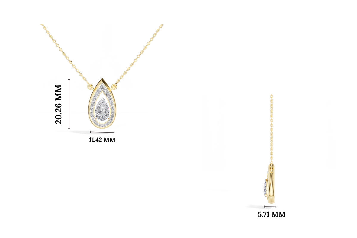 Pear Halo Lab Grown Diamond Isadora Pendant