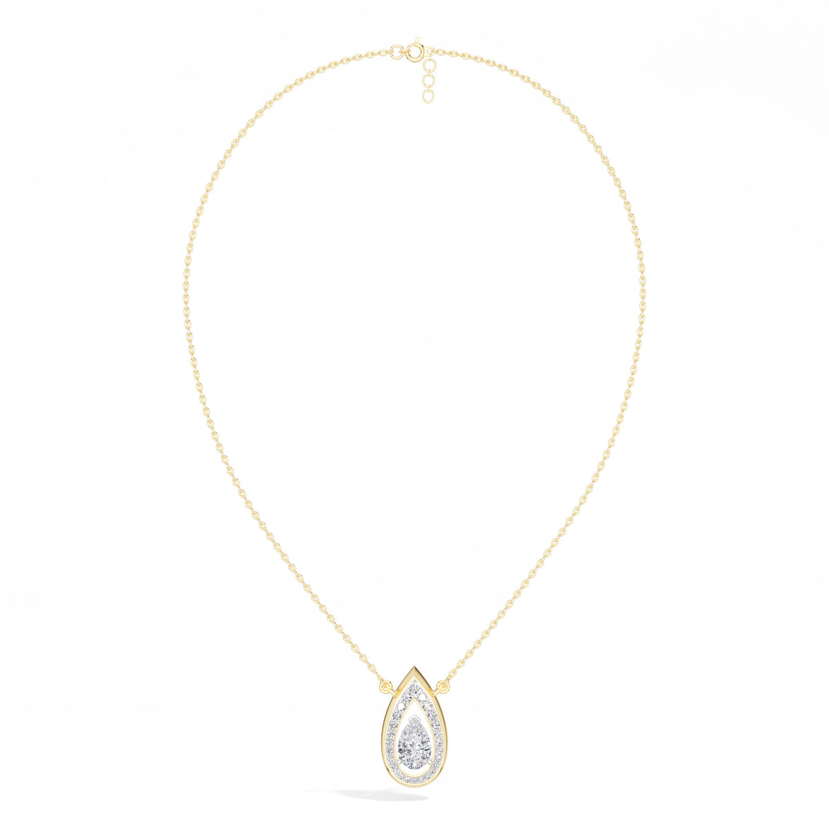 Pear Halo Lab Grown Diamond Isadora Pendant