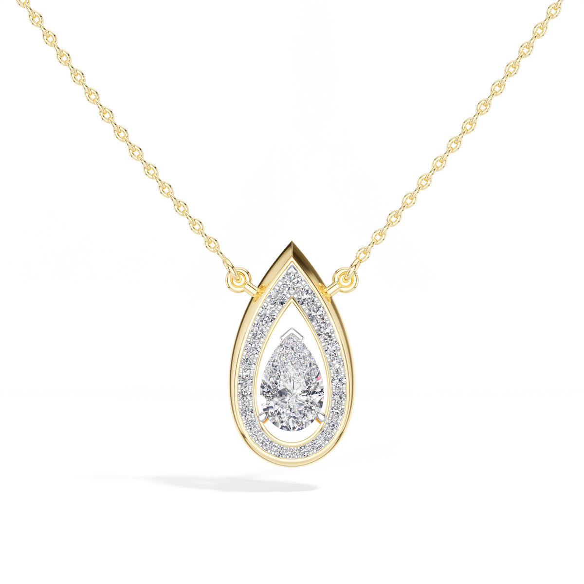 Pear Halo Lab Grown Diamond Isadora Pendant