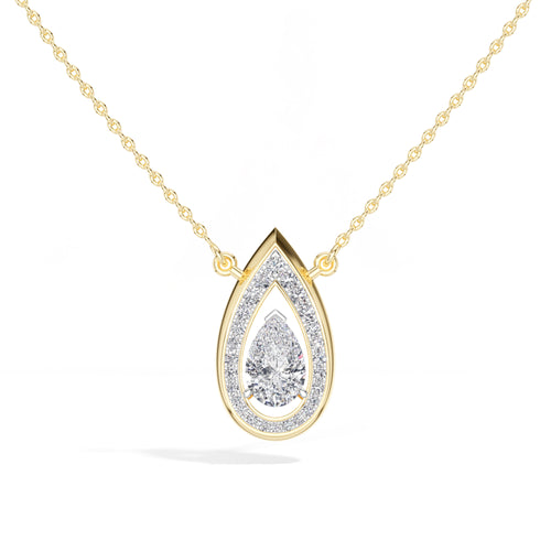 Pear Halo Lab Grown Diamond Isadora Pendant