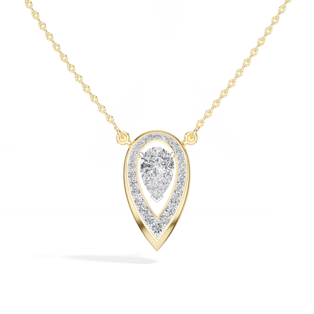 Pear Halo Lab Grown Diamond Isadora Pendant