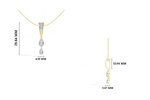Graduated Pear Drop Lab Grown Diamond Pendant Marisol Necklace