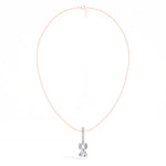 Trillion Drop Lab Grown Diamond Bar Pendant Selvane Necklace