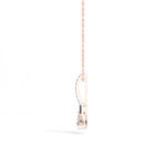 Trillion Drop Lab Grown Diamond Bar Pendant Selvane Necklace