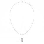 Trillion Drop Lab Grown Diamond Bar Pendant Selvane Necklace