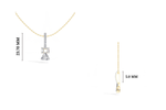 Trillion Drop Lab Grown Diamond Bar Pendant Selvane Necklace