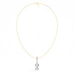 Trillion Drop Lab Grown Diamond Bar Pendant Selvane Necklace
