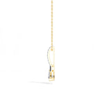 Trillion Drop Lab Grown Diamond Bar Pendant Selvane Necklace