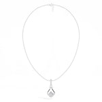 Princess-Cut Lab Grown Diamond Sculptural Pendant Kestrel Necklace 