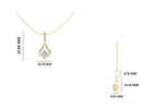 Princess-Cut Lab Grown Diamond Sculptural Pendant Kestrel Necklace 