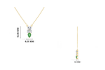Pear & Emerald Lab Grown Diamond Three-Stone Elowen Pendant 