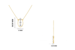 Pear Lab Grown Diamond Three-Stone Oval Frame Isolde Pendant 