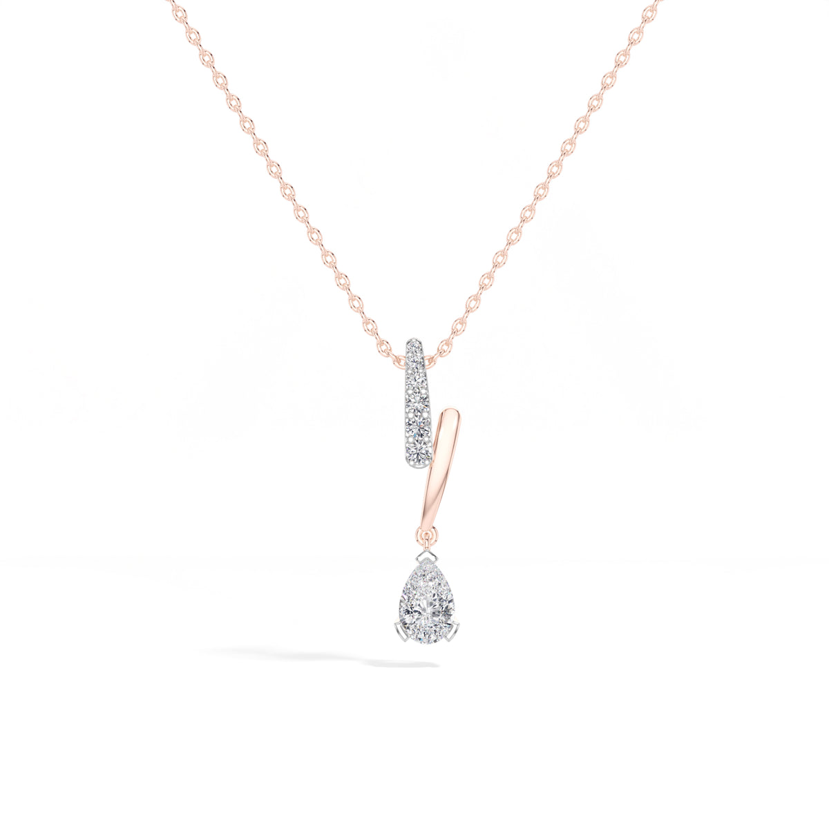Pear Drop Lab Grown Diamond Pendant Wren Necklace