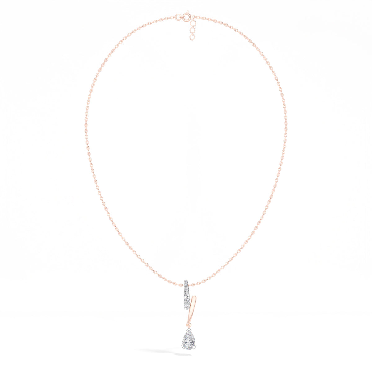 Pear Drop Lab Grown Diamond Pendant Wren Necklace