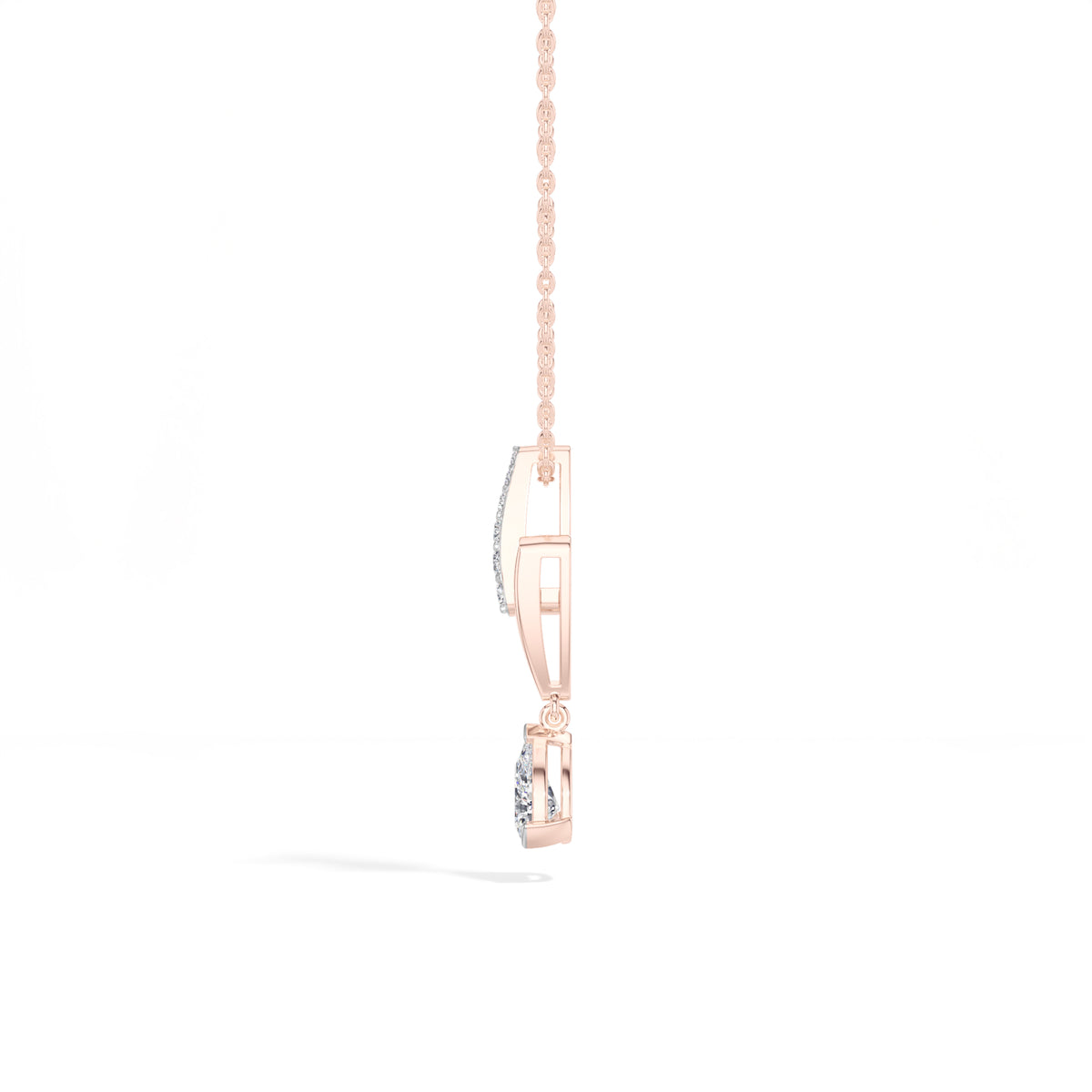Pear Drop Lab Grown Diamond Pendant Wren Necklace
