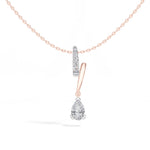 Pear Drop Lab Grown Diamond Pendant Wren Necklace