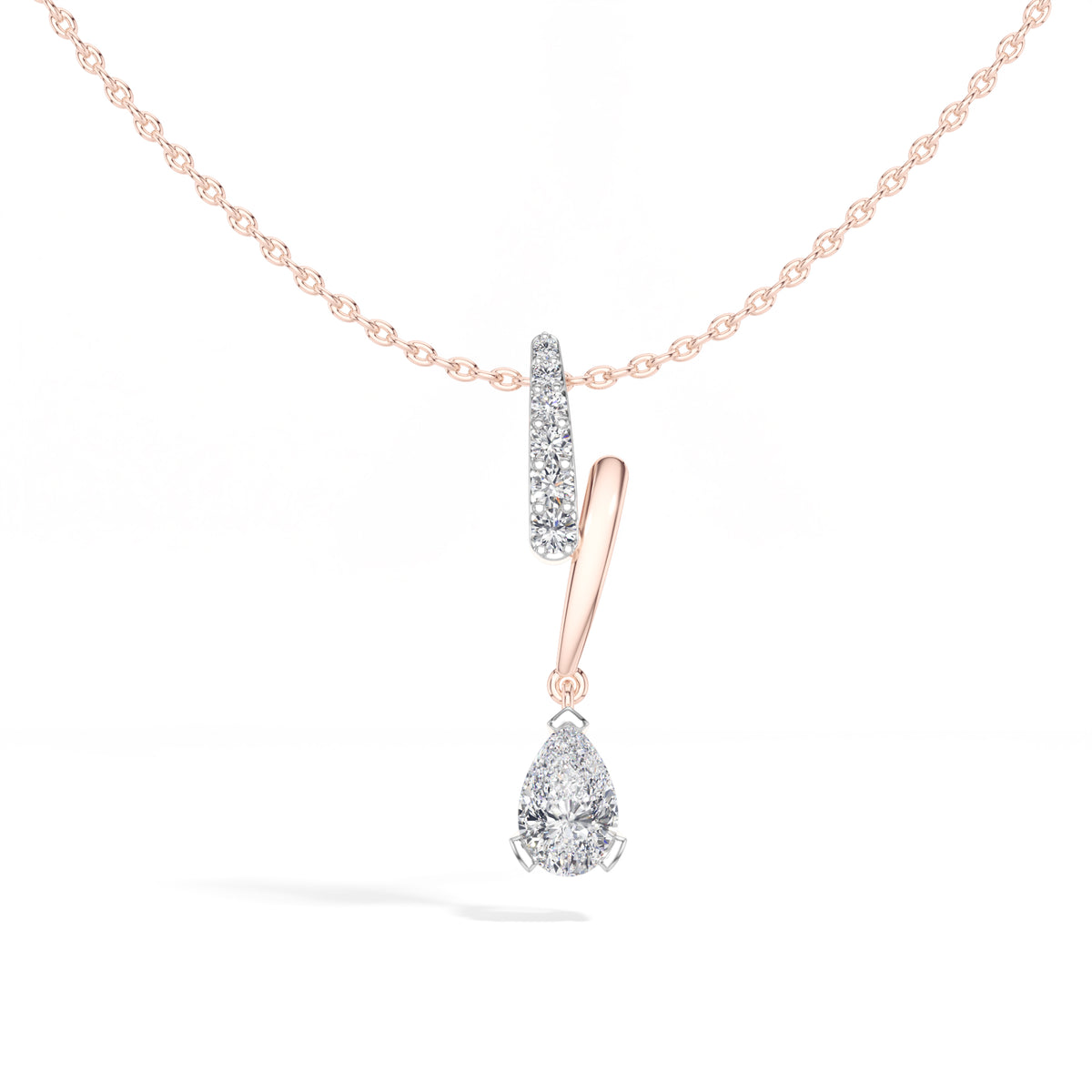 Pear Drop Lab Grown Diamond Pendant Wren Necklace