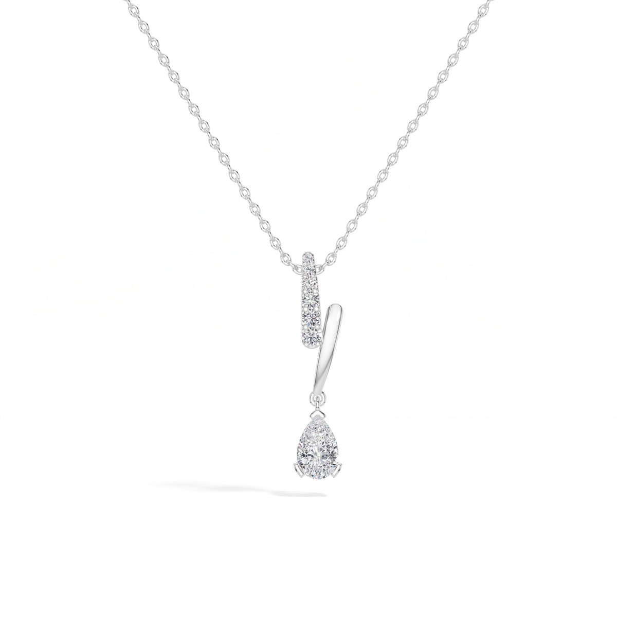 Pear Drop Lab Grown Diamond Pendant Wren Necklace