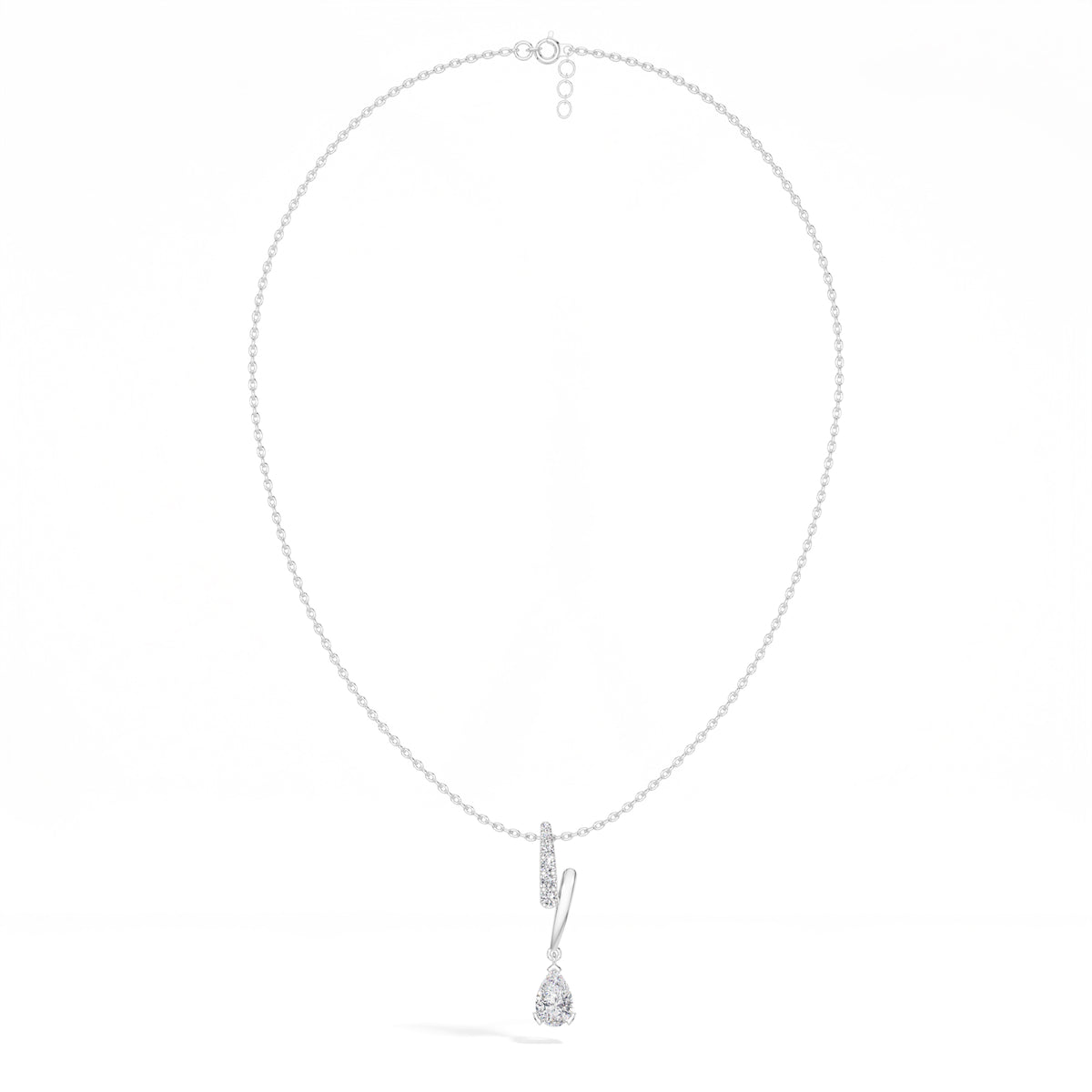 Pear Drop Lab Grown Diamond Pendant Wren Necklace