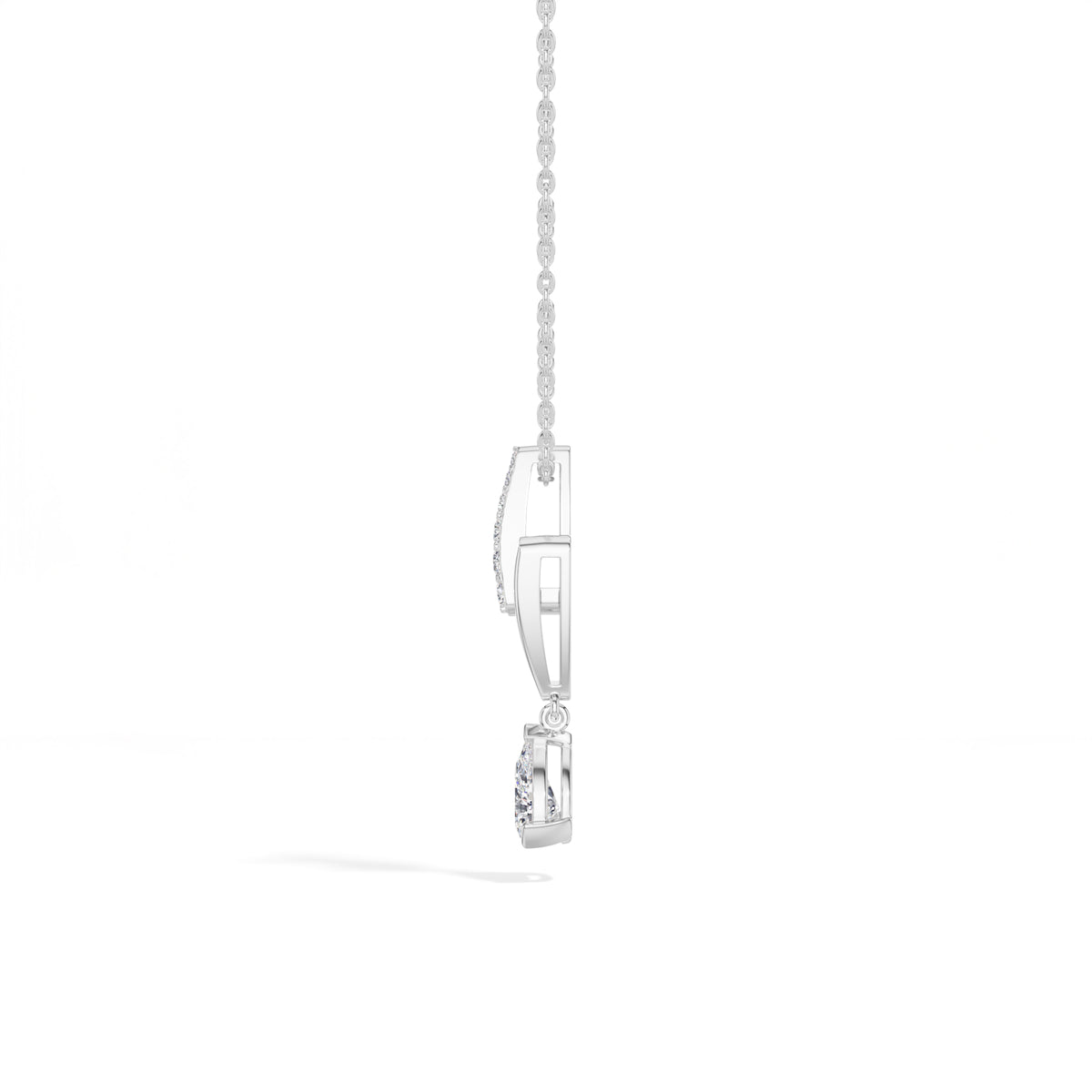 Pear Drop Lab Grown Diamond Pendant Wren Necklace