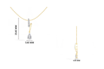 Pear Drop Lab Grown Diamond Pendant Wren Necklace