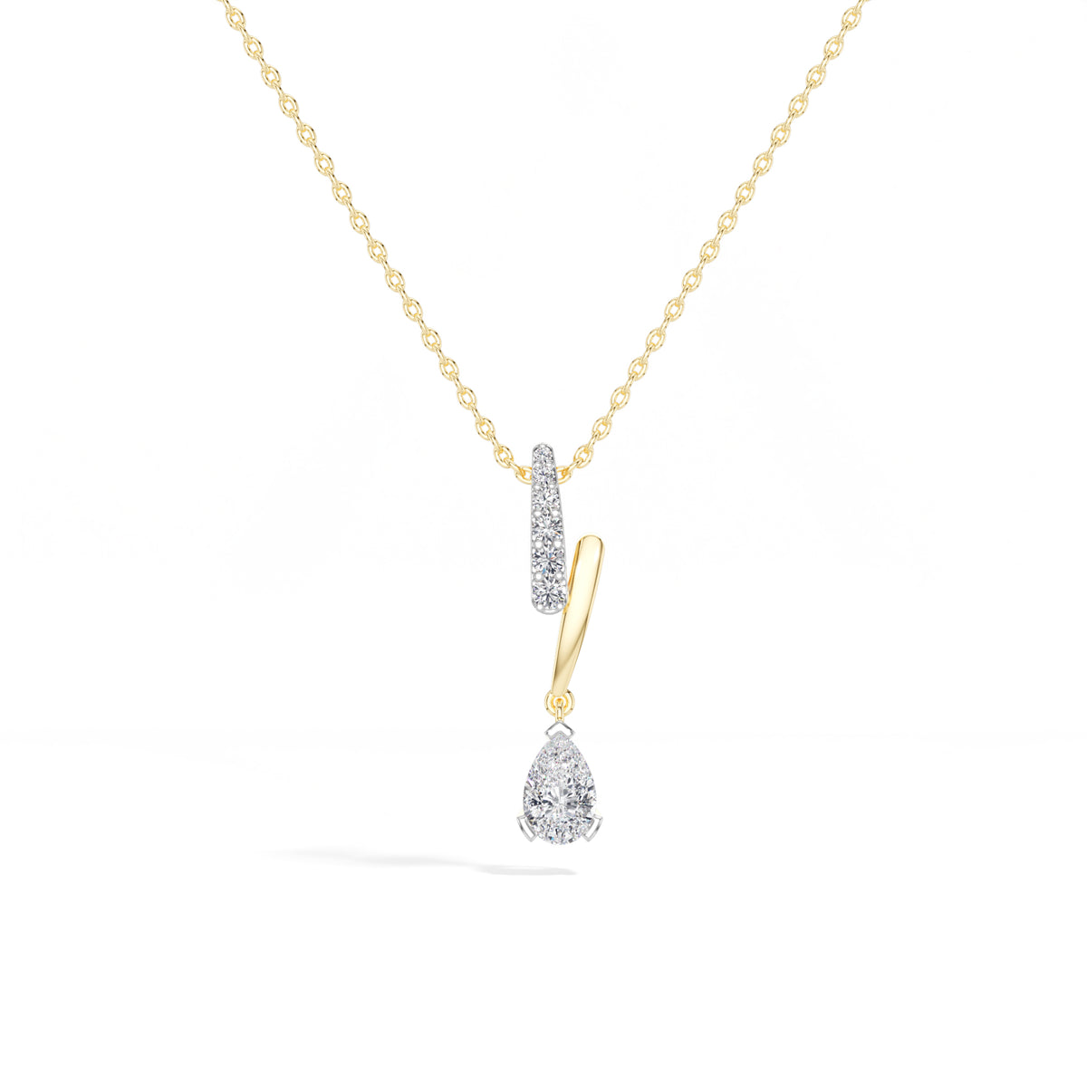 Pear Drop Lab Grown Diamond Pendant Wren Necklace