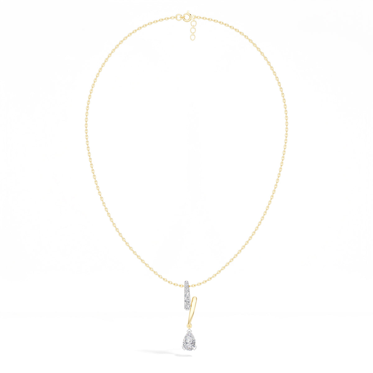 Pear Drop Lab Grown Diamond Pendant Wren Necklace