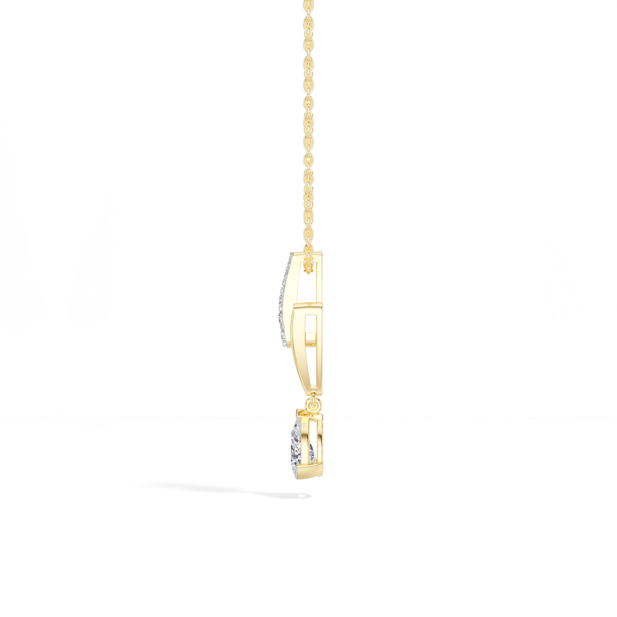 Pear Drop Lab Grown Diamond Pendant Wren Necklace