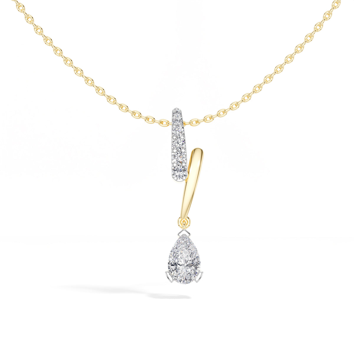 Pear Drop Lab Grown Diamond Pendant Wren Necklace