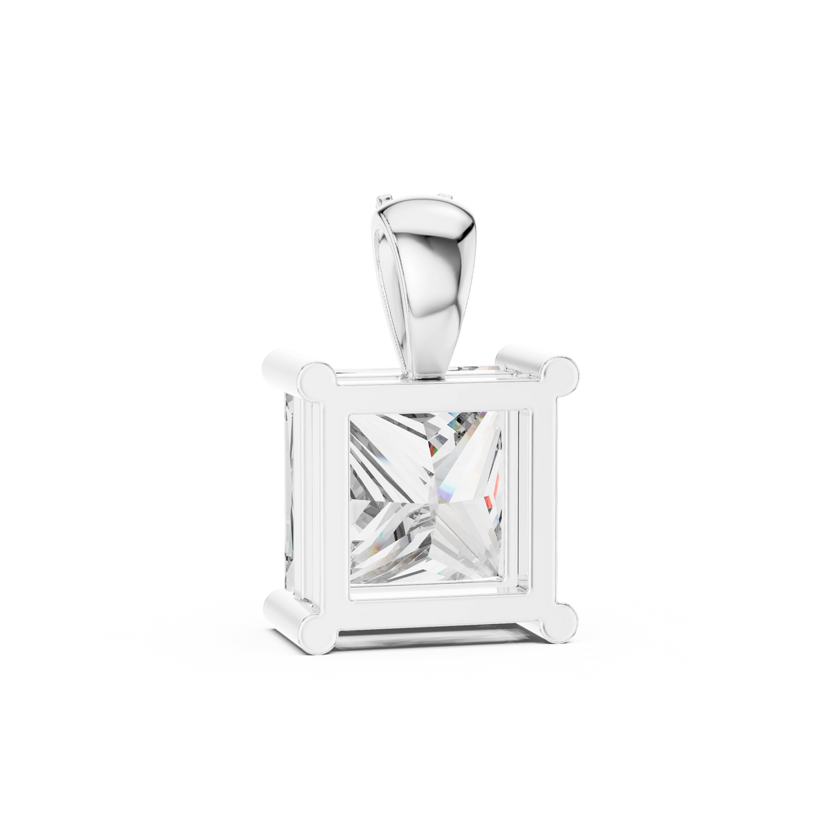 Gold 0 5Ct Princess Lab Grown Diamond Sabea Pendant