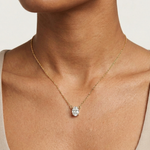Gold 1Ct Solitaire Round Lab Grown Diamond Quorin Pendant