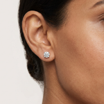 Gold 1 50Ct Solitaire Stud Round Lab Grown Diamond Qyrelle Earring