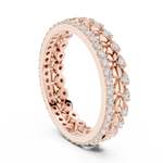 Gold Channel Band Round Lab Grown Diamond Selin Ring