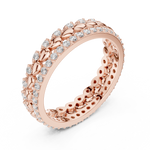 Gold Channel Band Round Lab Grown Diamond Selin Ring