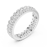 Gold Channel Band Round Lab Grown Diamond Selin Ring