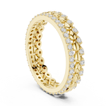 Gold Channel Band Round Lab Grown Diamond Selin Ring