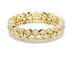 Gold Channel Band Round Lab Grown Diamond Selin Ring