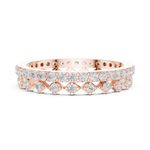Gold 1Ct Double Pave Crown Design Round Lab Grown Diamond Oryxis Ring