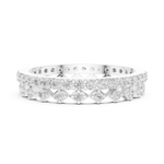 Gold 1Ct Double Pave Crown Design Round Lab Grown Diamond Oryxis Ring